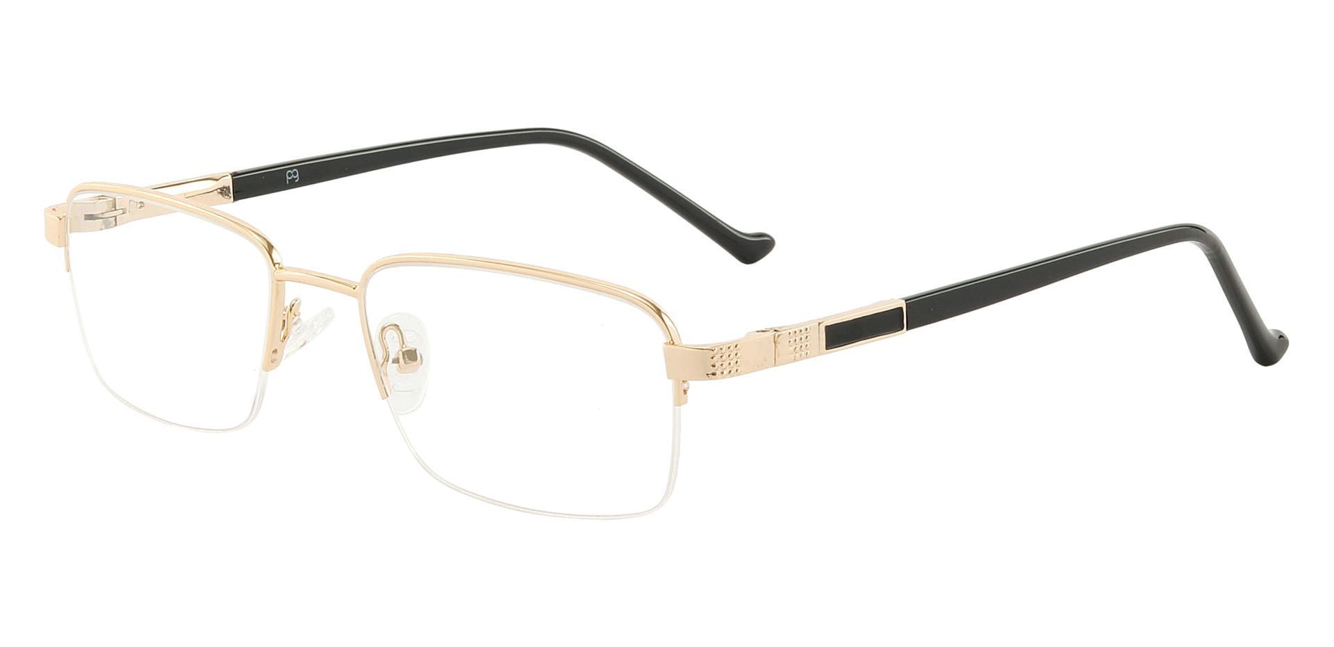 Canton Rectangle Lined Bifocal Glasses - Gold