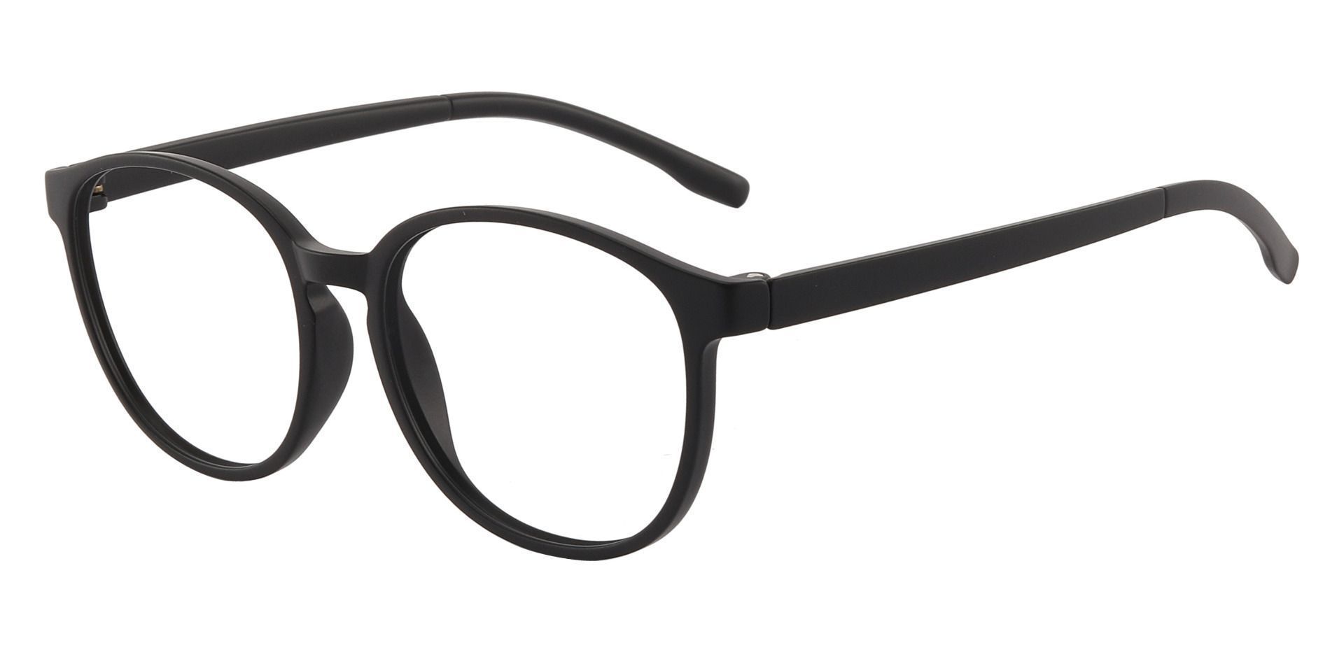 Molasses Oval Non-Rx Glasses - Black