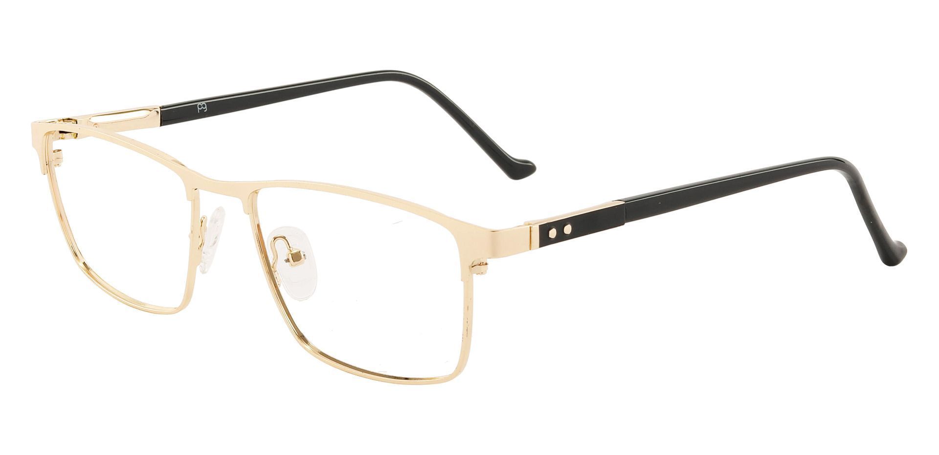 Flynn Browline Eyeglasses Frame - Gold