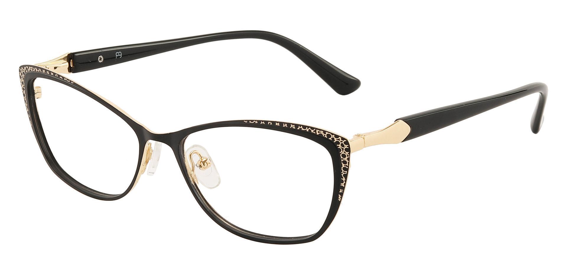 Mystic Cat Eye Lined Bifocal Glasses - Black
