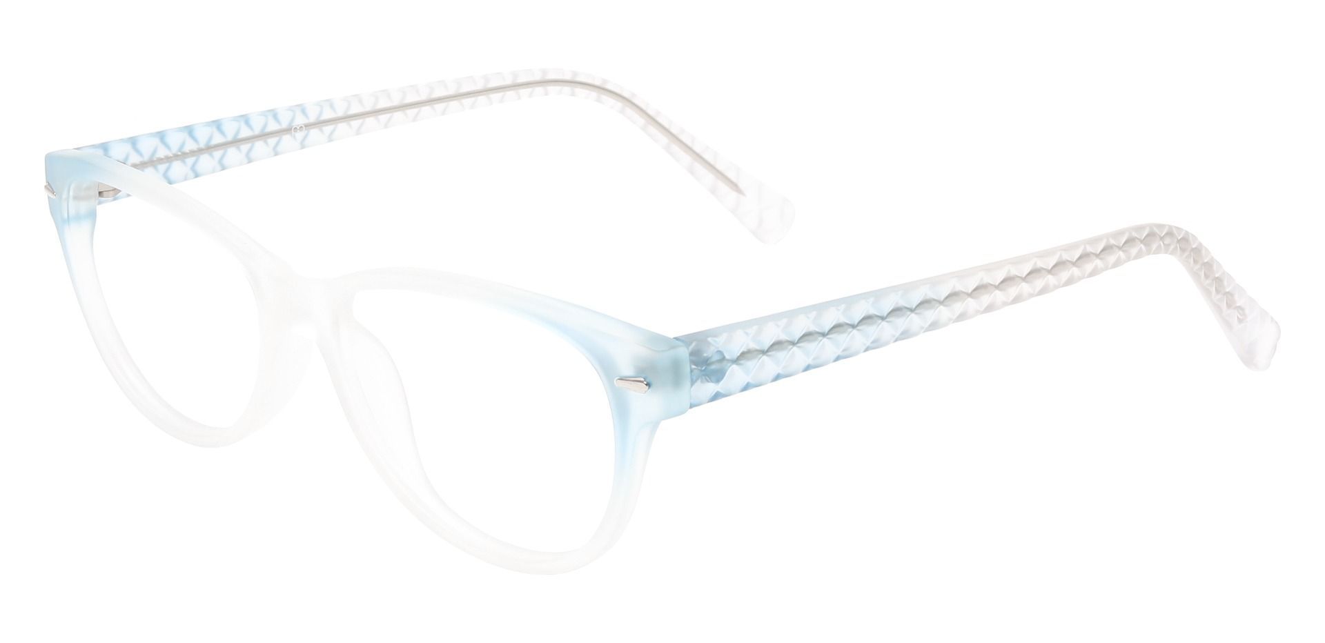 Olive Cat Eye Prescription Glasses - Blue
