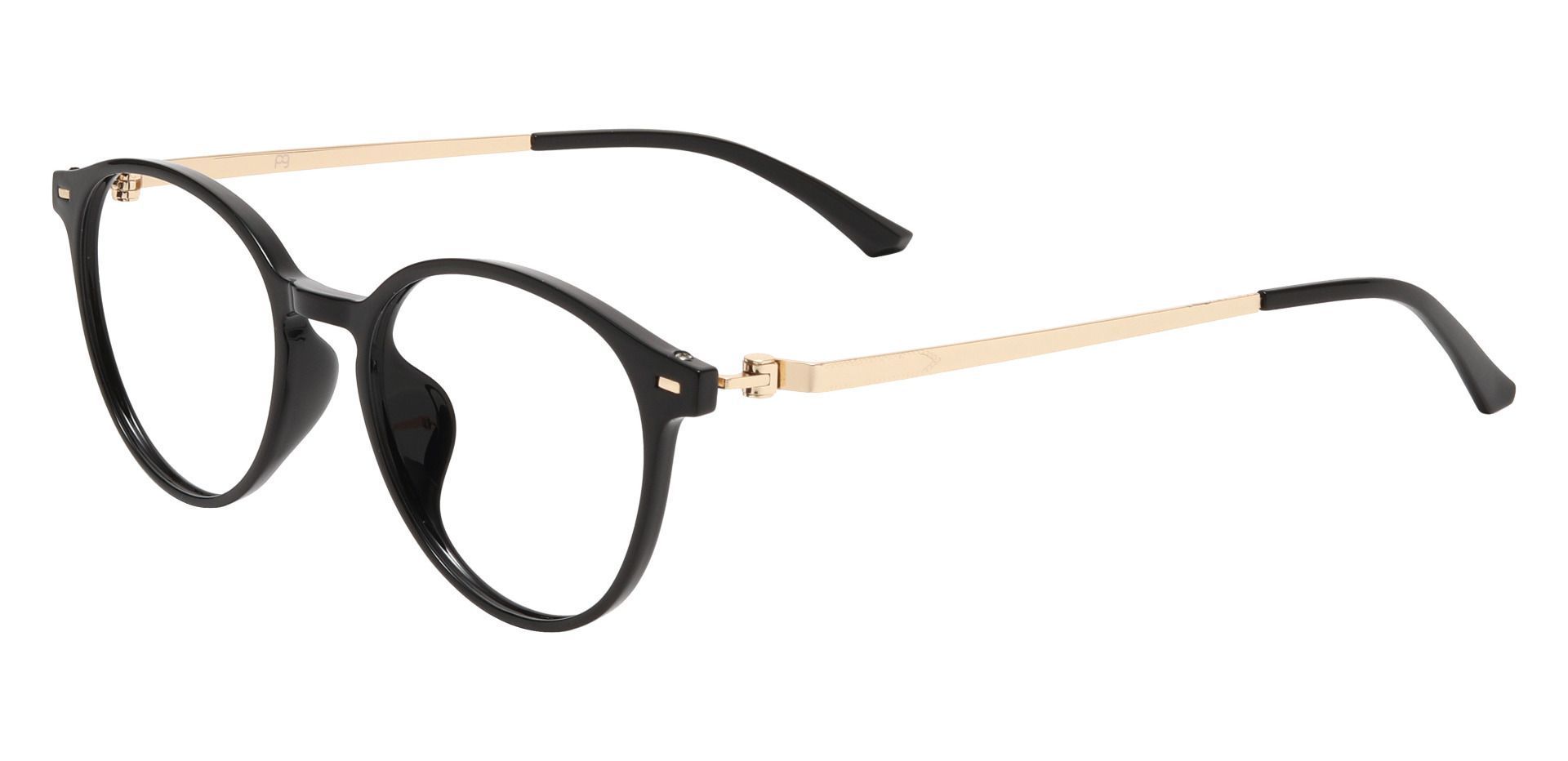 Springer Round Lined Bifocal Glasses - Black