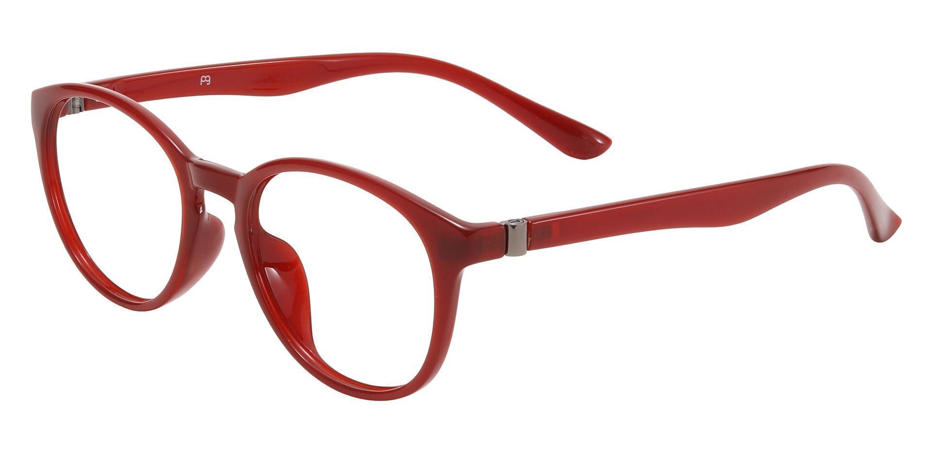 Celia Oval Non-Rx Glasses - Red
