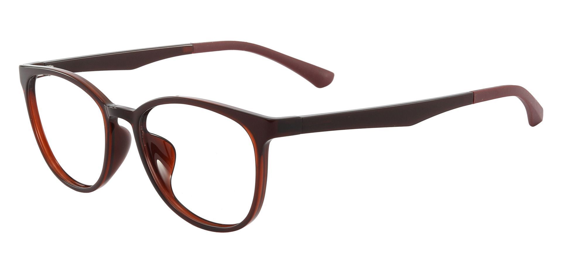 Pembroke Oval Prescription Glasses - Brown