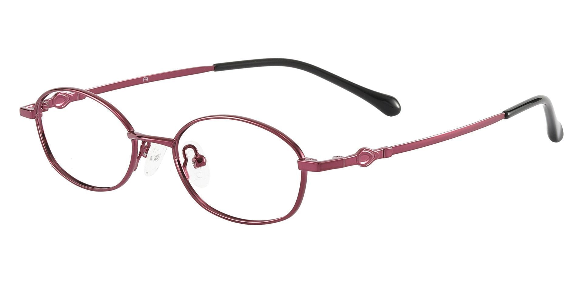 Fletcher Oval Eyeglasses Frame - Purple