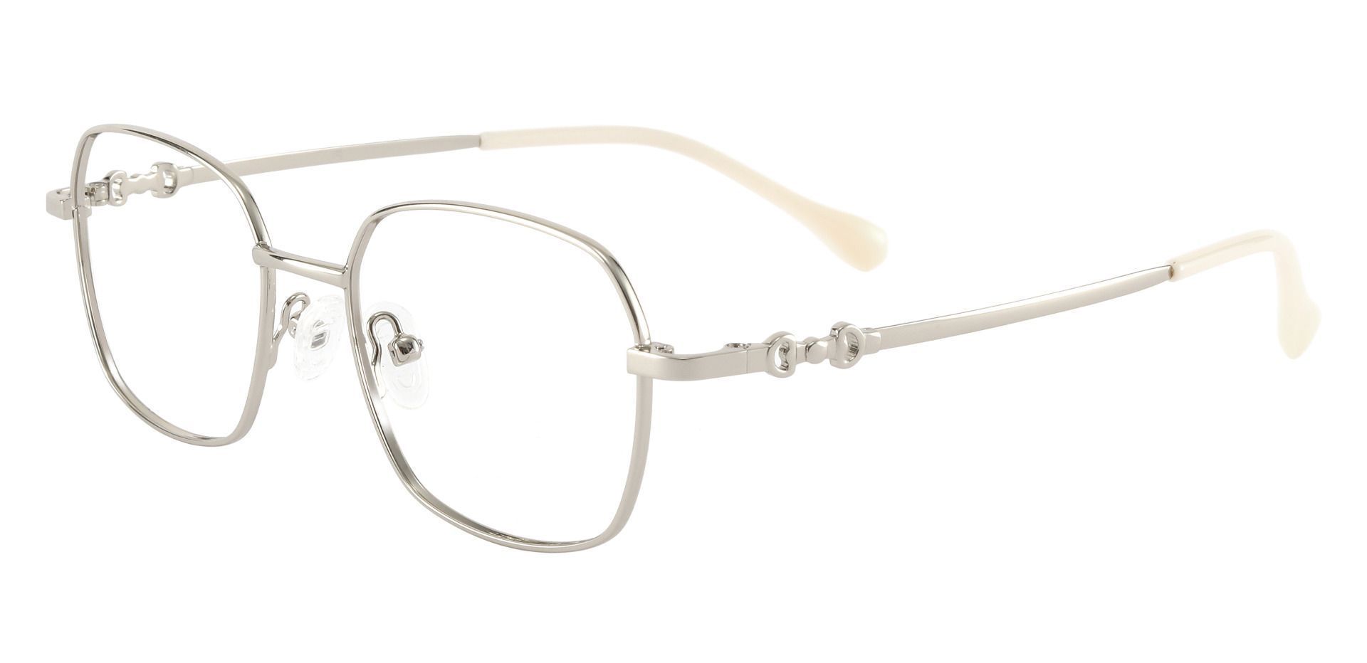 Averill Geometric Prescription Glasses - Silver