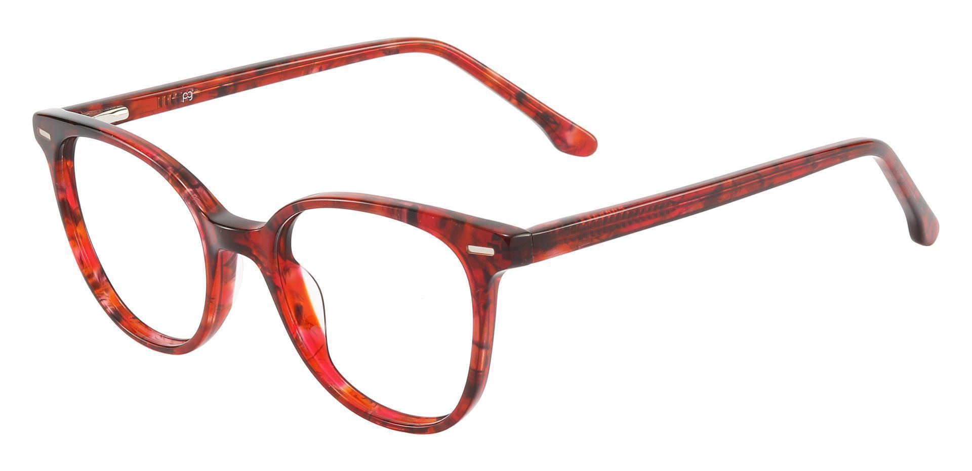 Chili Oval Eyeglasses Frame - Red