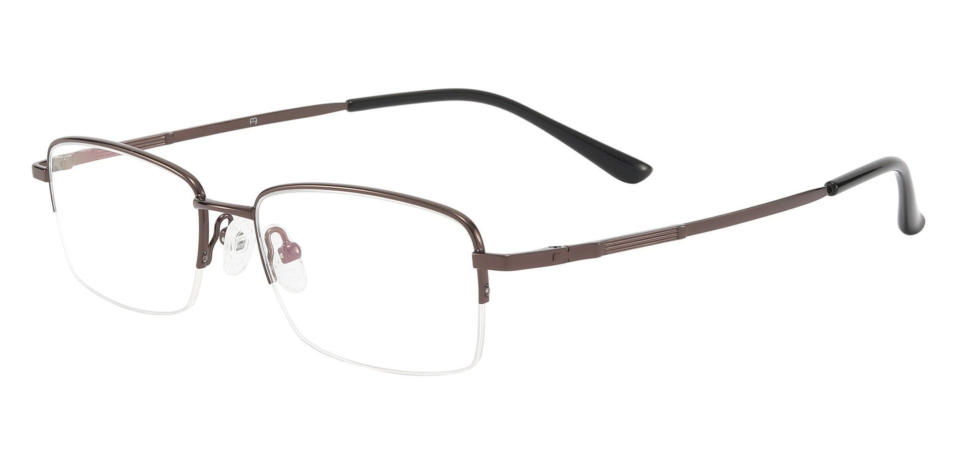 Milford Rectangle Lined Bifocal Glasses - Brown