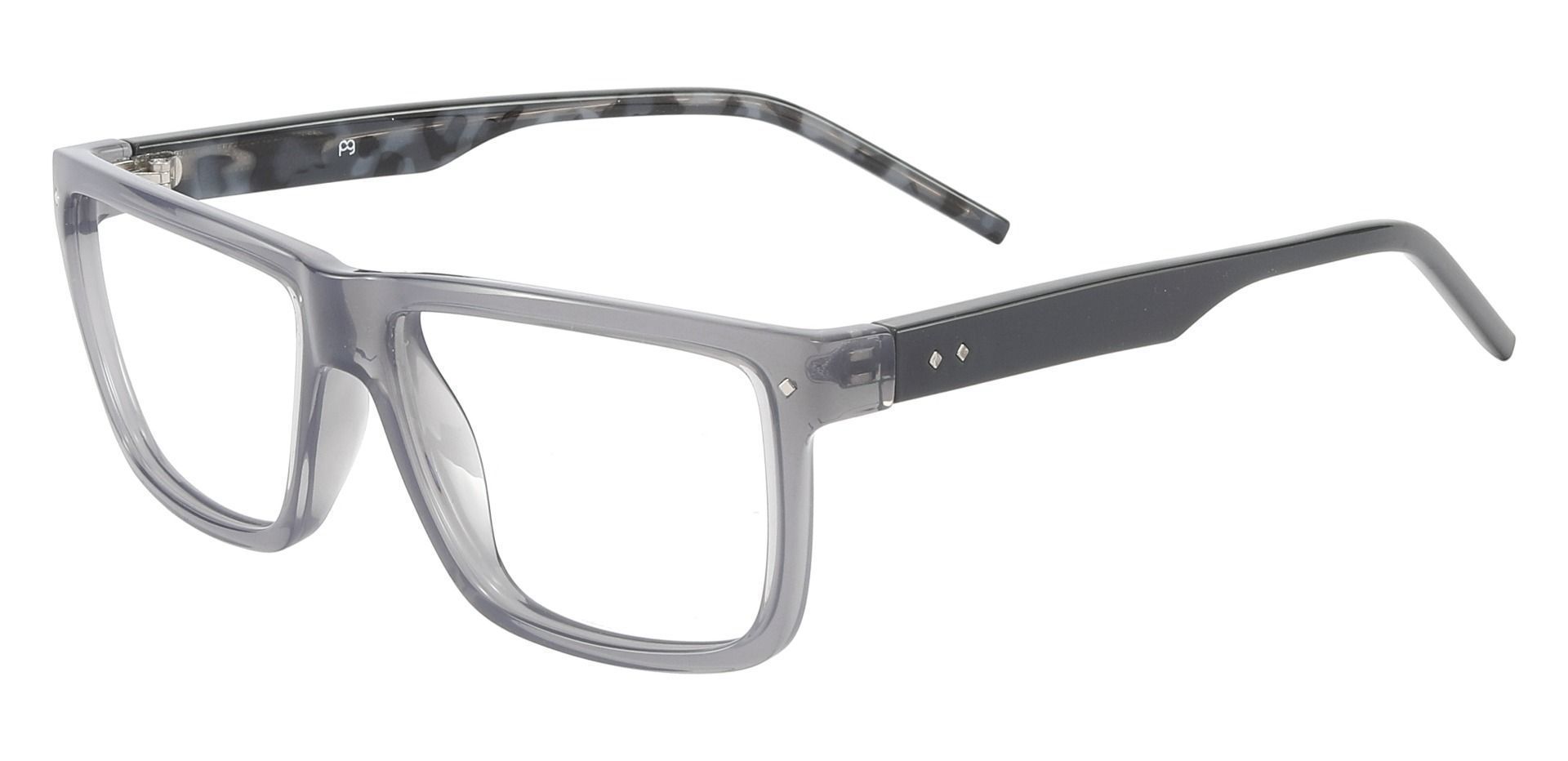 Carey Rectangle Eyeglasses Frame - Gray