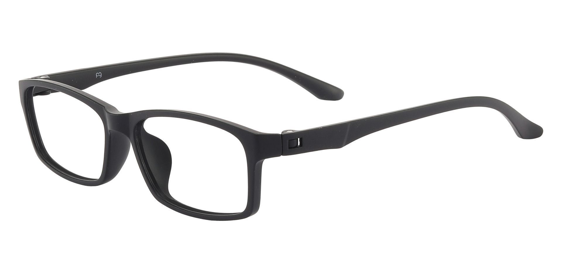 Poplar Rectangle Progressive Glasses -   Matte Black     