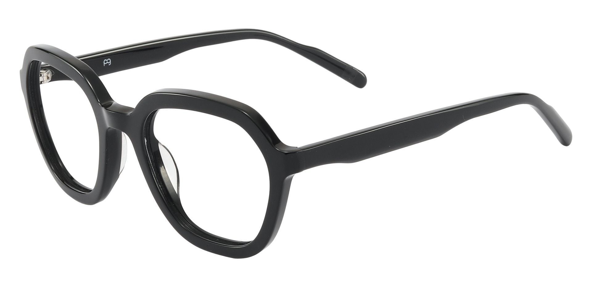 Burke Geometric Eyeglasses Frame - Black