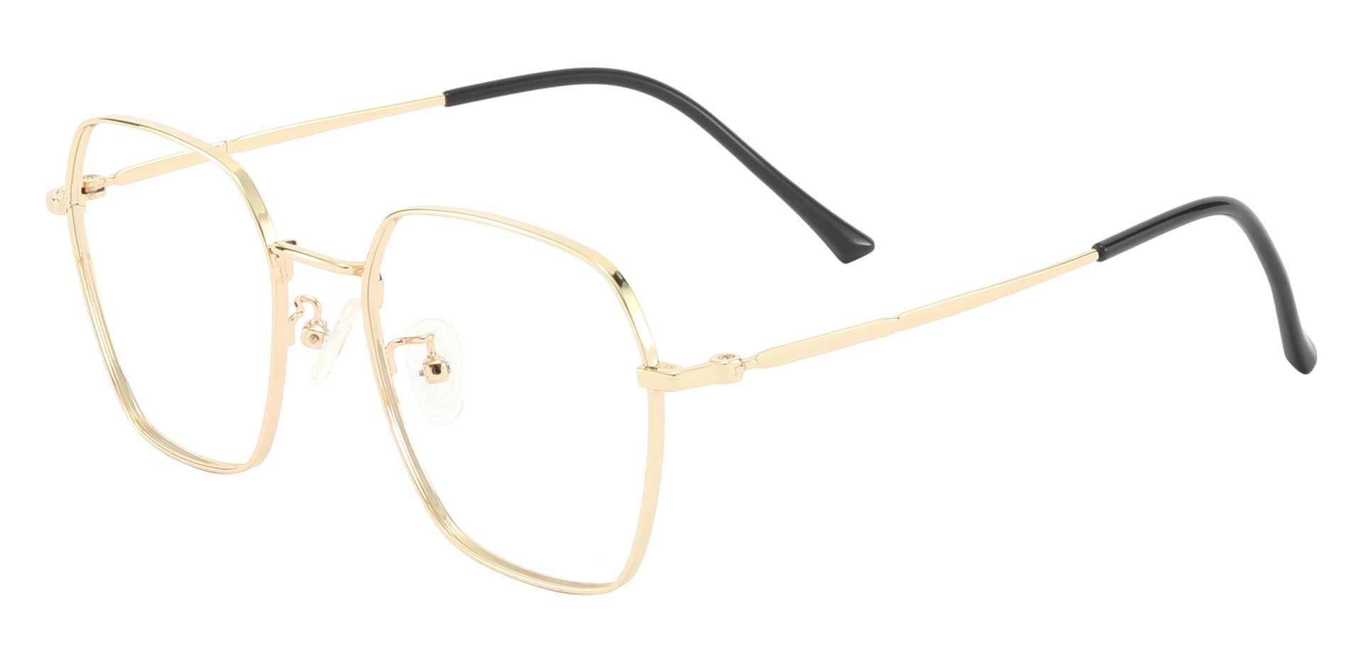 Calvin Geometric Non-Rx Glasses - Gold