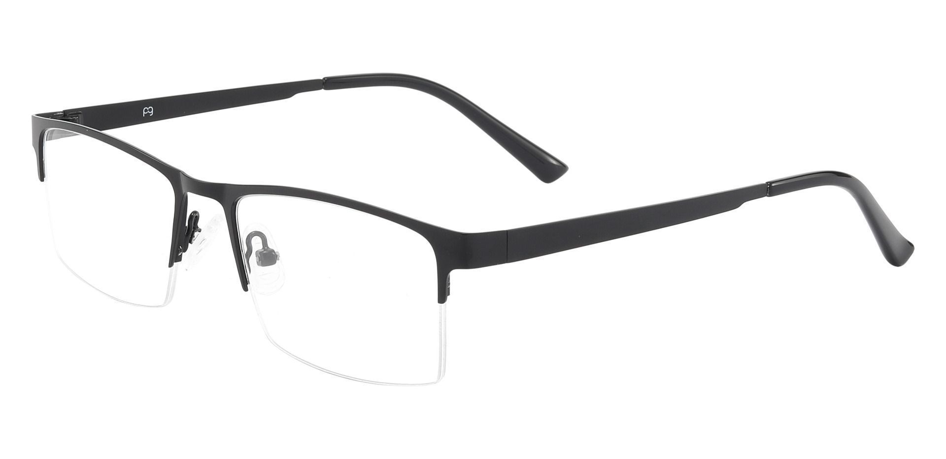 Patrick Rectangle Non-Rx Glasses - Black