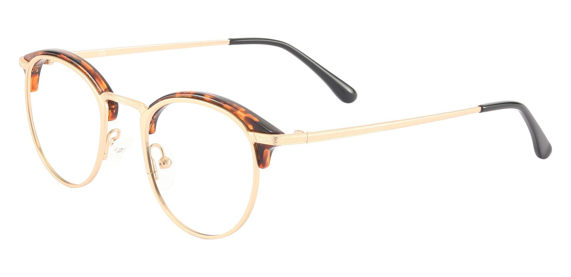 Shultz Browline Eyeglasses Frame - Gold