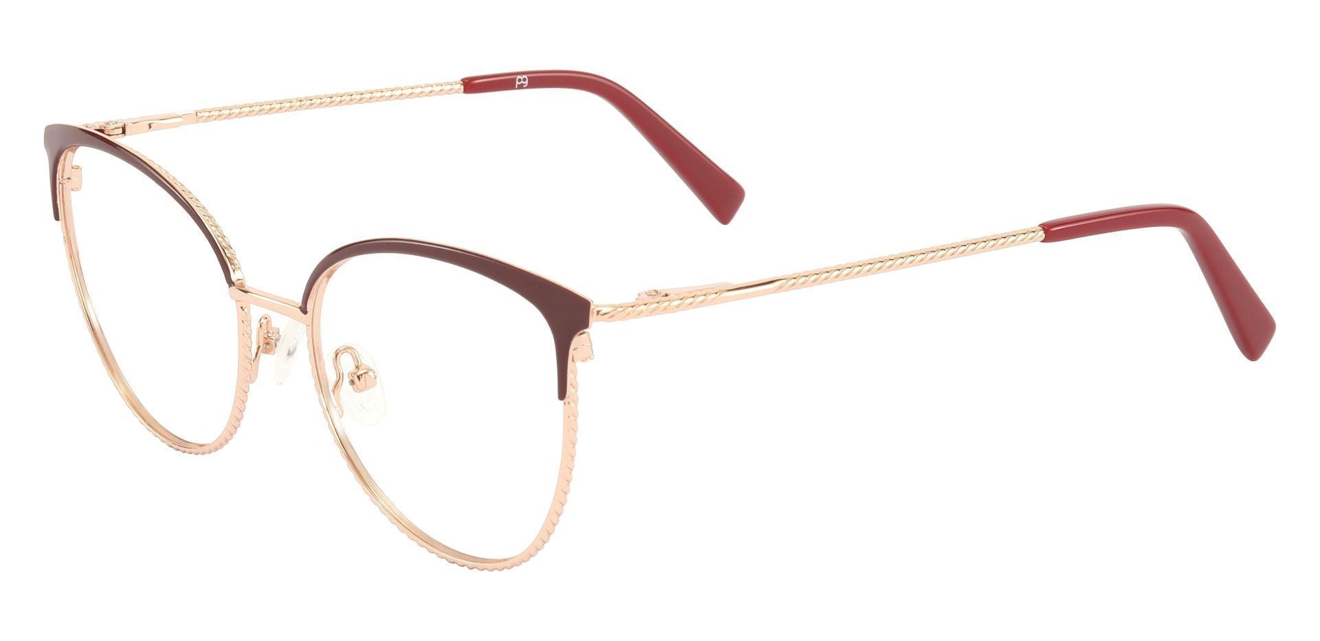 Tinora Cat Eye Lined Bifocal Glasses - Red