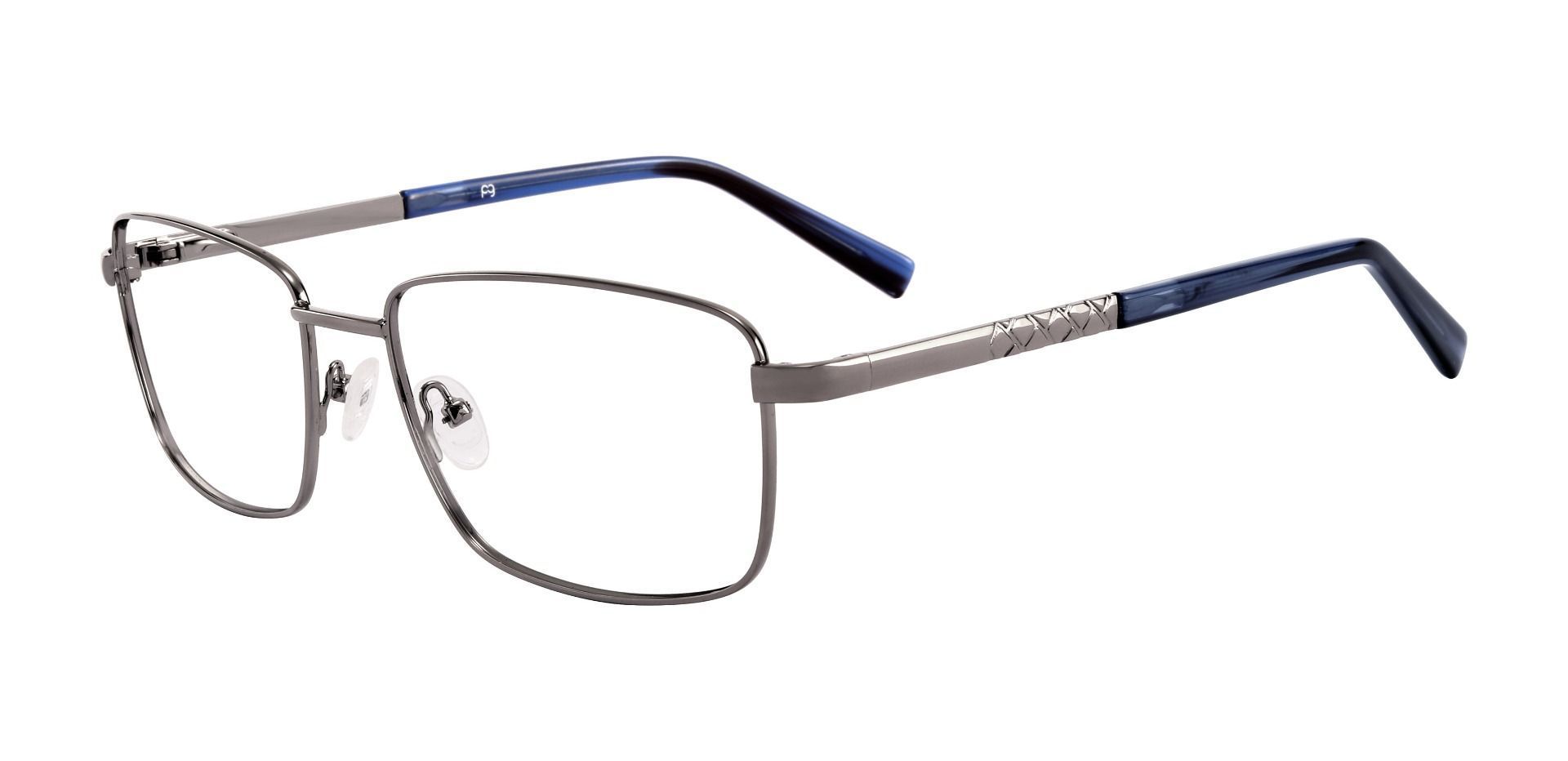 Marshall Rectangle Eyeglasses Frame - Silver