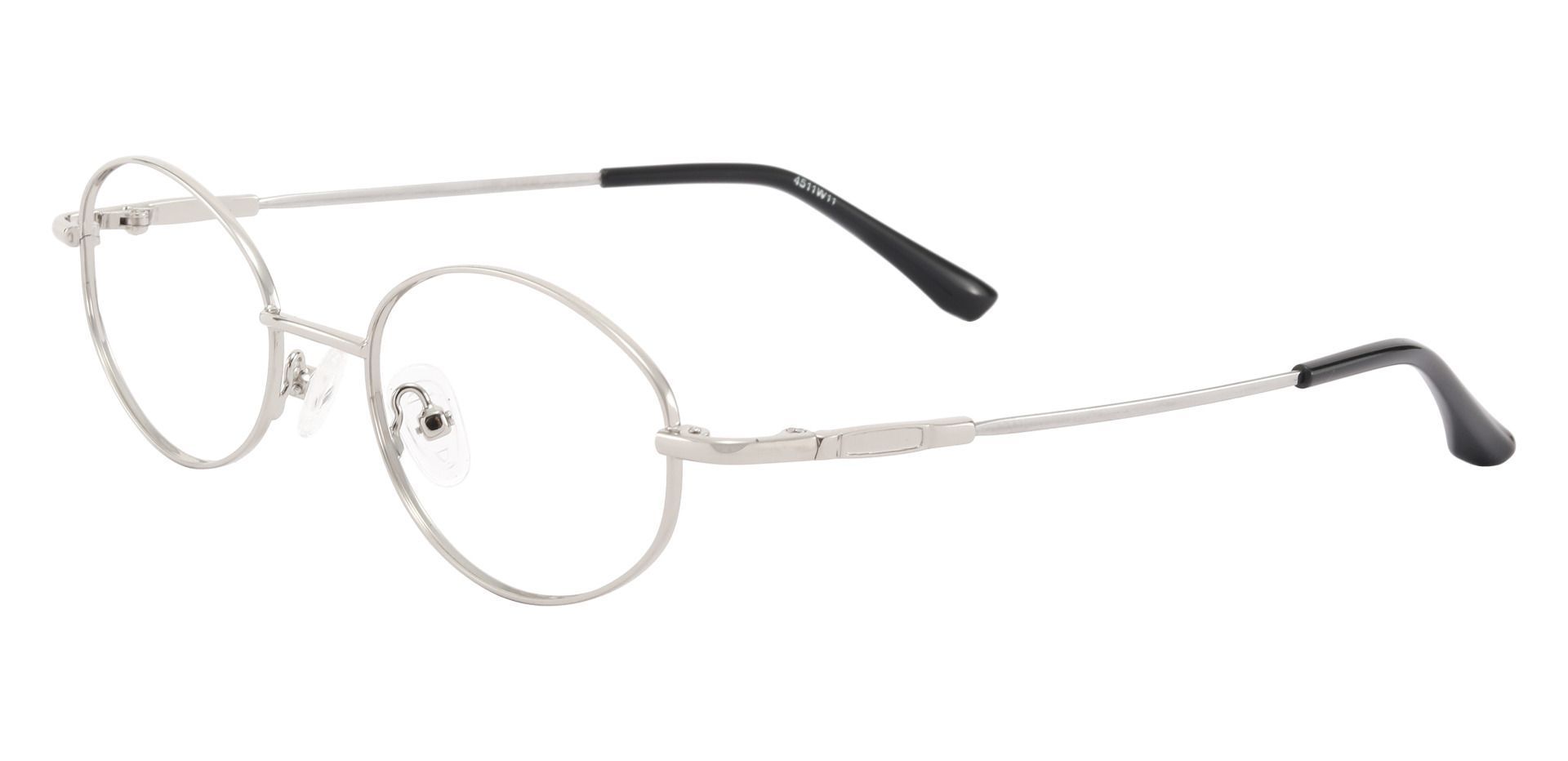 Aline Oval Prescription Glasses - Silver