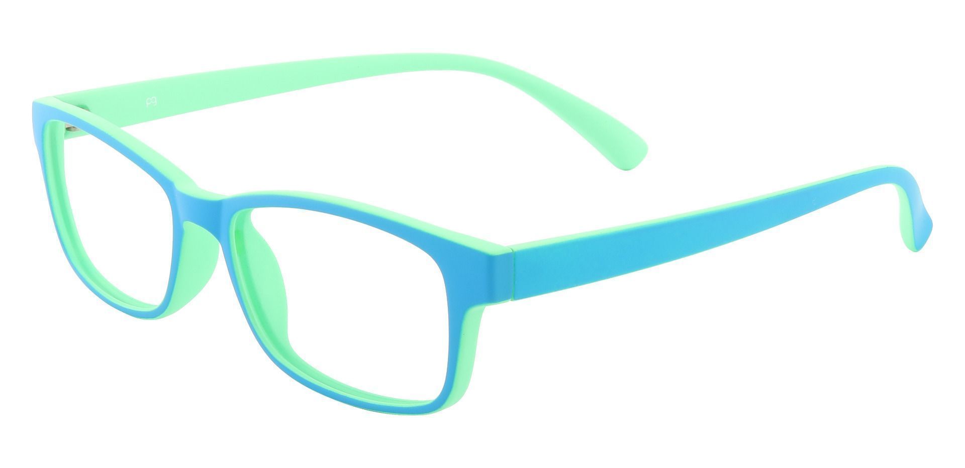 Cottage Rectangle Eyeglasses Frame - Blue