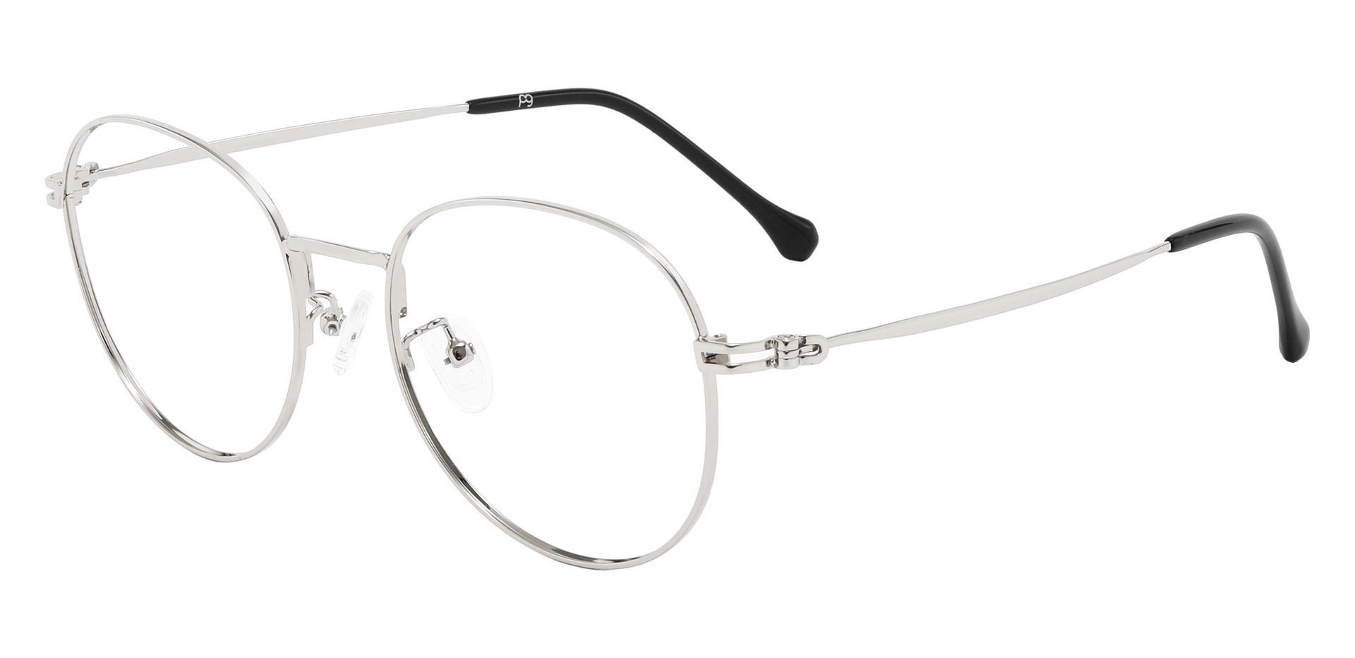 Bismarck Oval Blue Light Blocking Glasses - Silver | Women's Eyeglasses ...