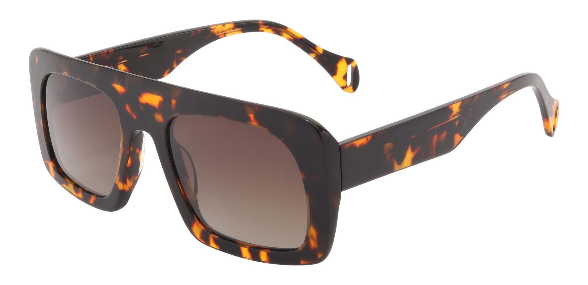 Landrum Rectangle Tortoise Non-Rx Sunglasses