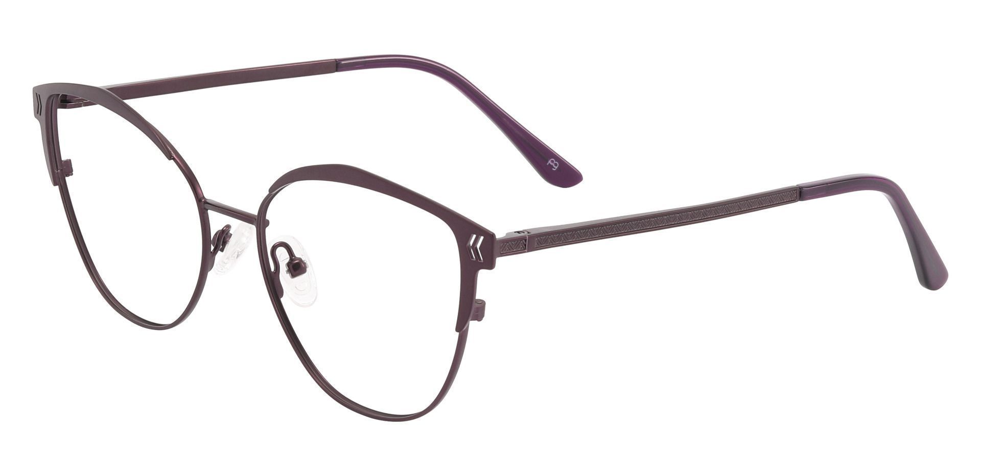 Hampton Geometric Prescription Glasses - Purple