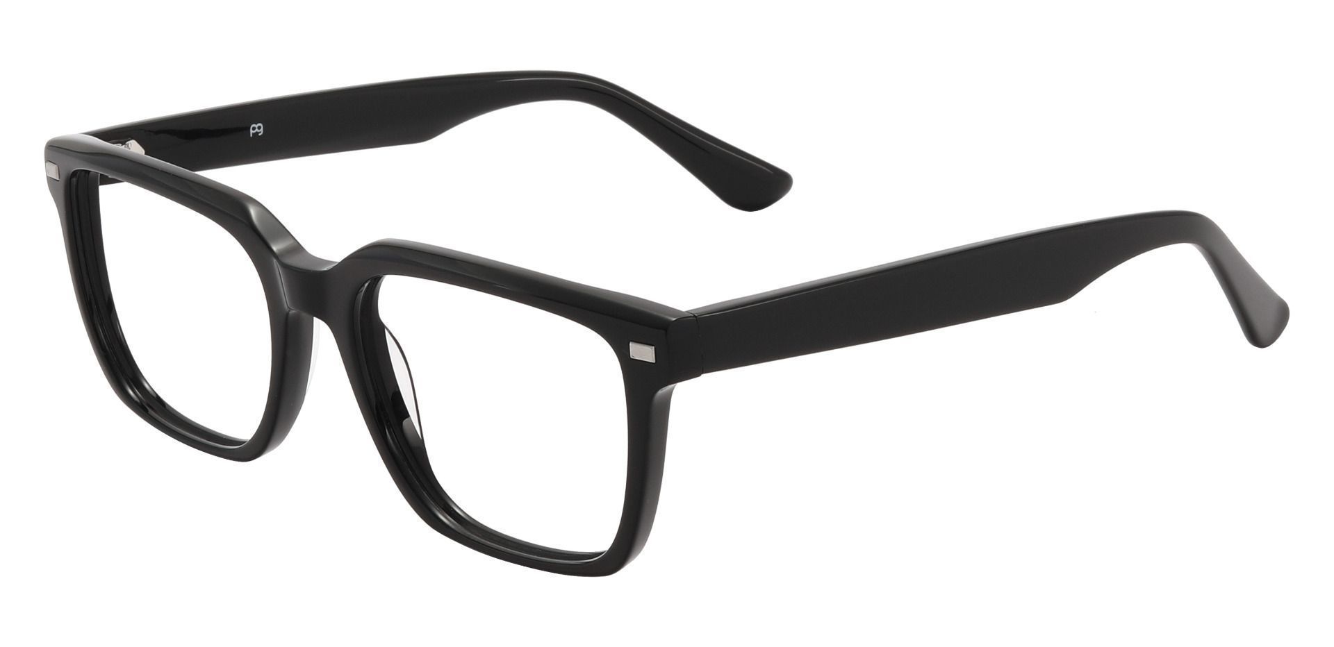 Monte Rectangle Prescription Glasses - Black