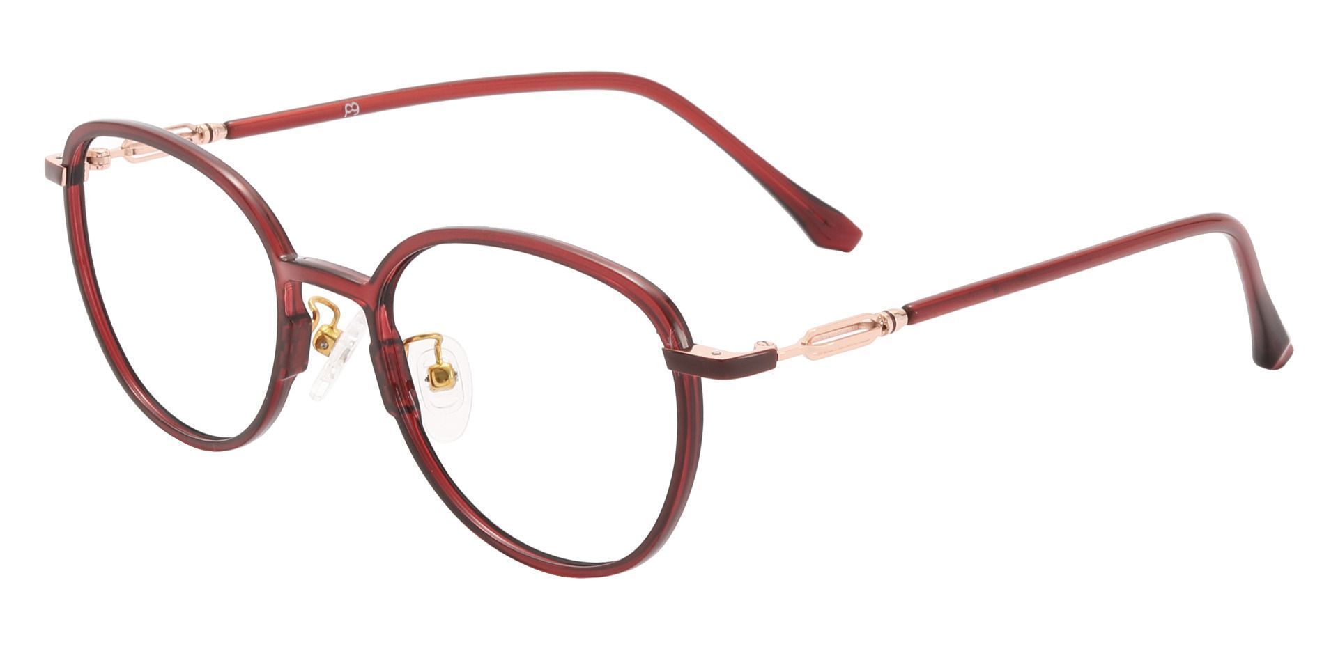Newton Oval Prescription Glasses - Red