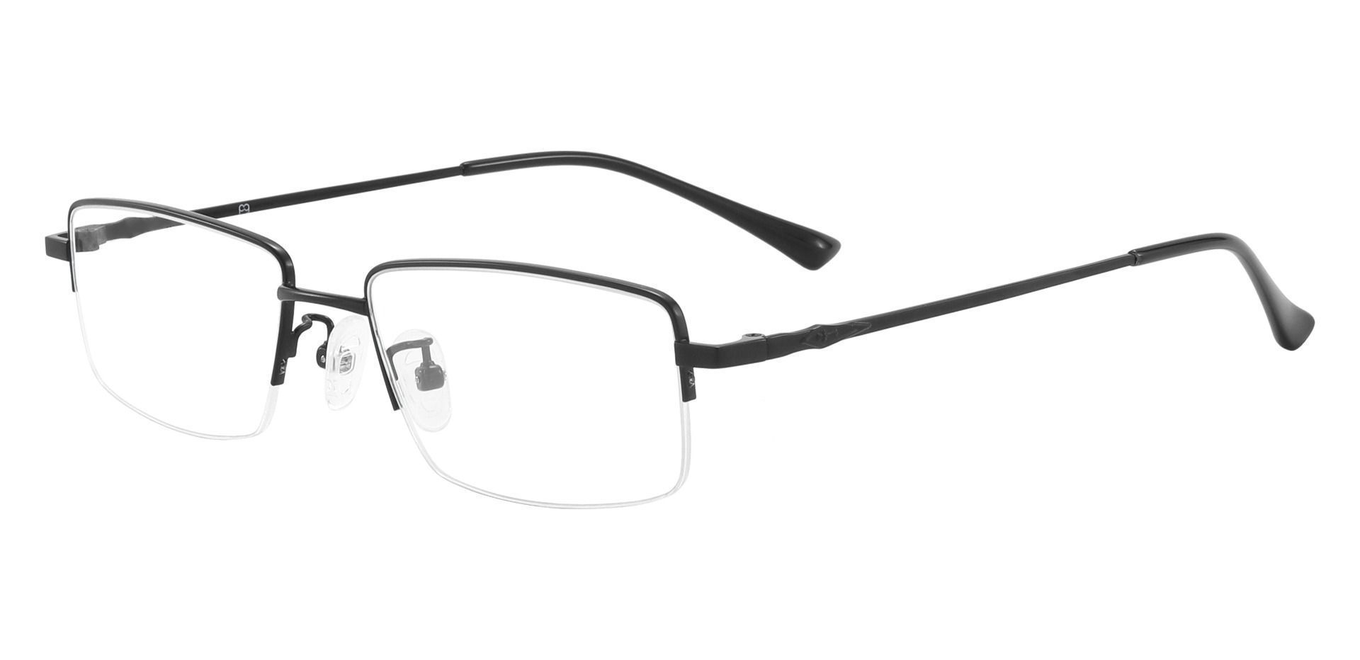 Waldo Rectangle Eyeglasses Frame - Black