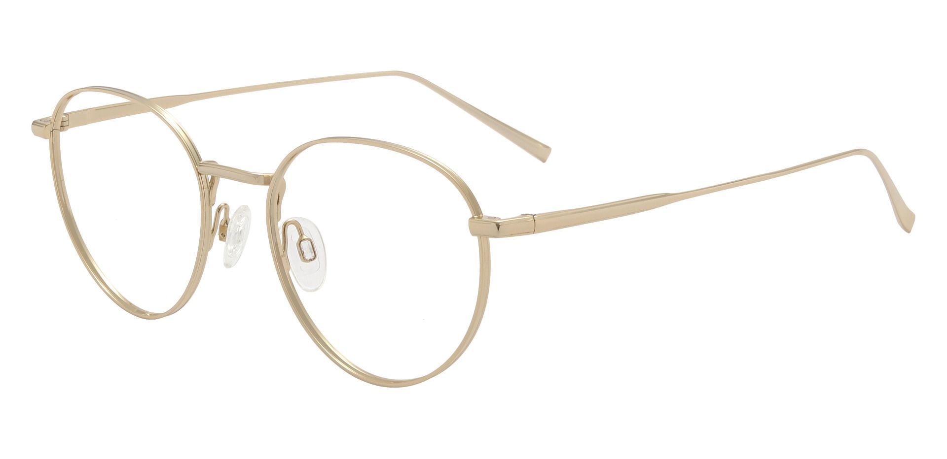 Portman Round Prescription Glasses - Gold