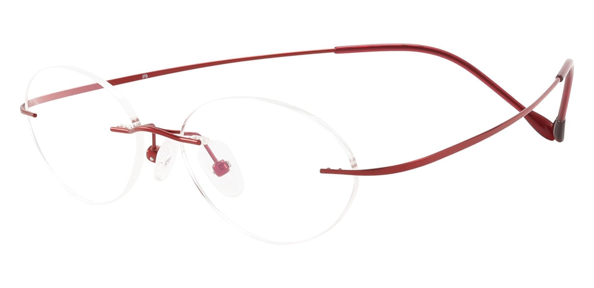 Concordia Rimless Prescription Glasses - Red