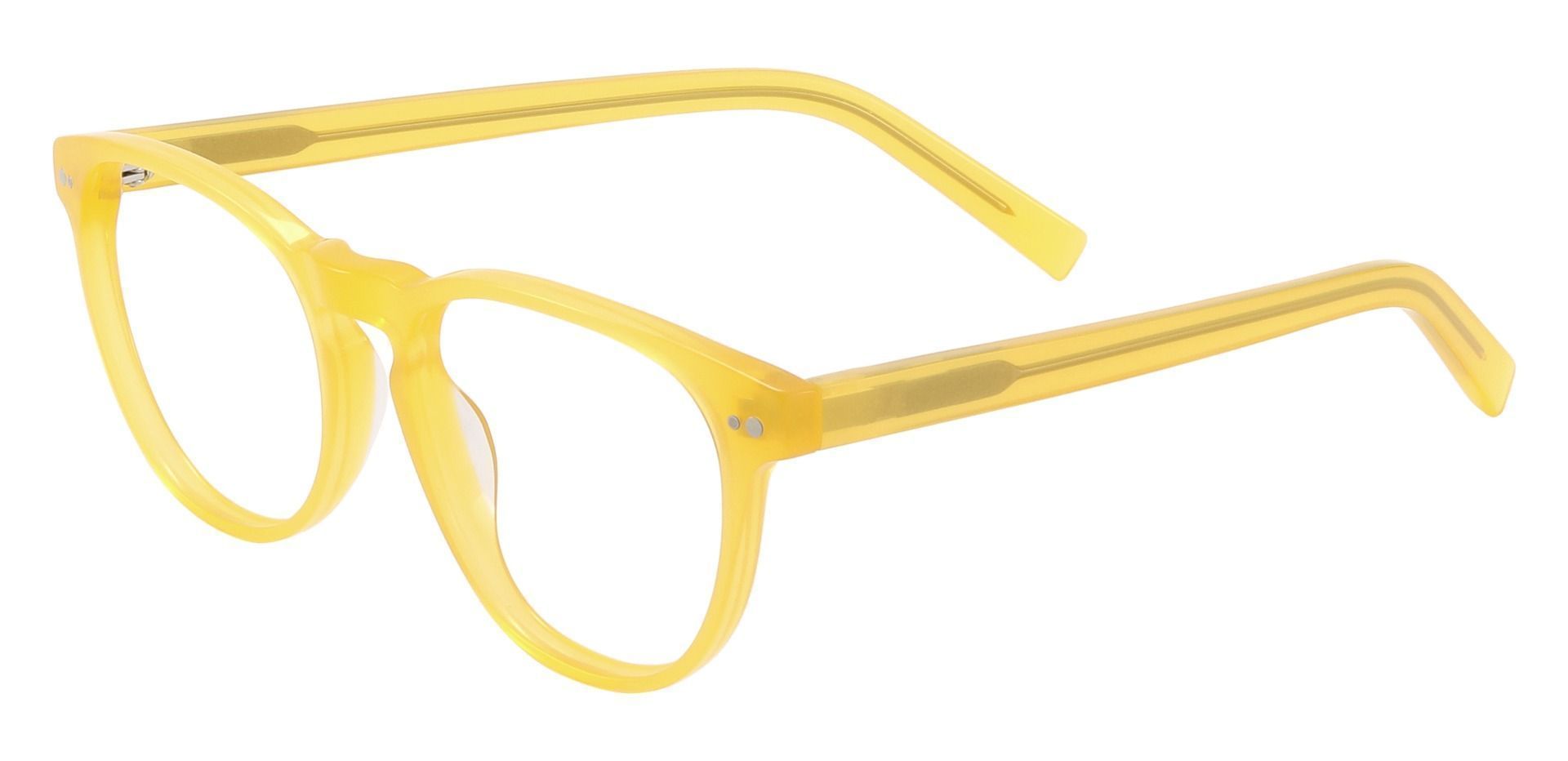 Laiken Oval Prescription Glasses - Yellow