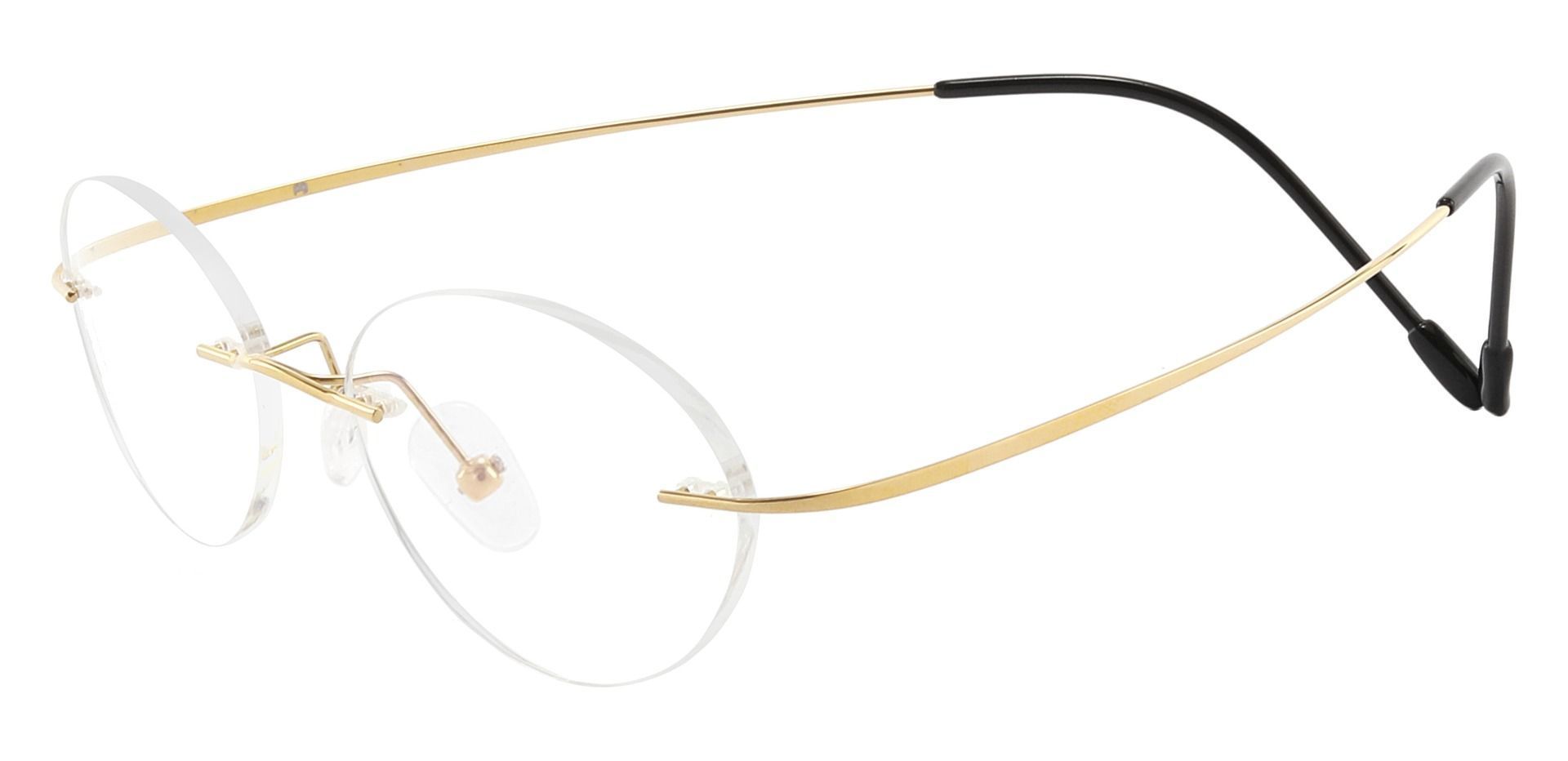 Concordia Rimless Prescription Glasses - Gold