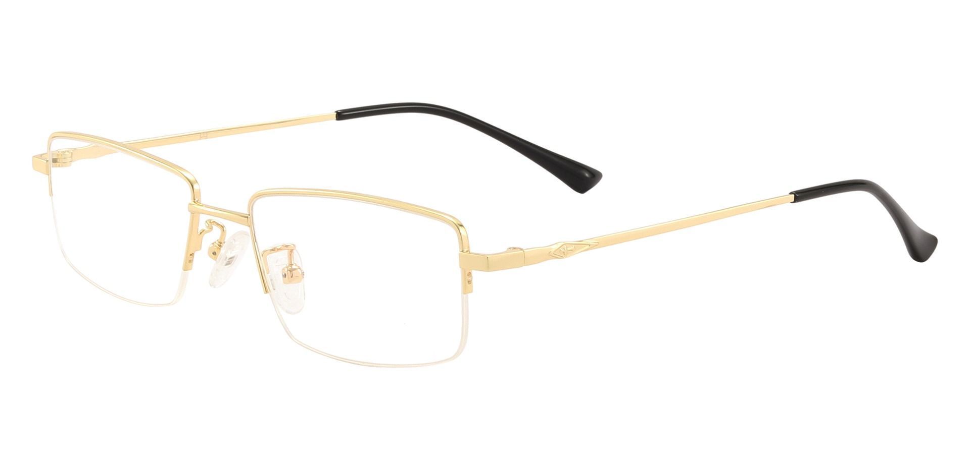 Waldo Rectangle Non-Rx Glasses - Gold