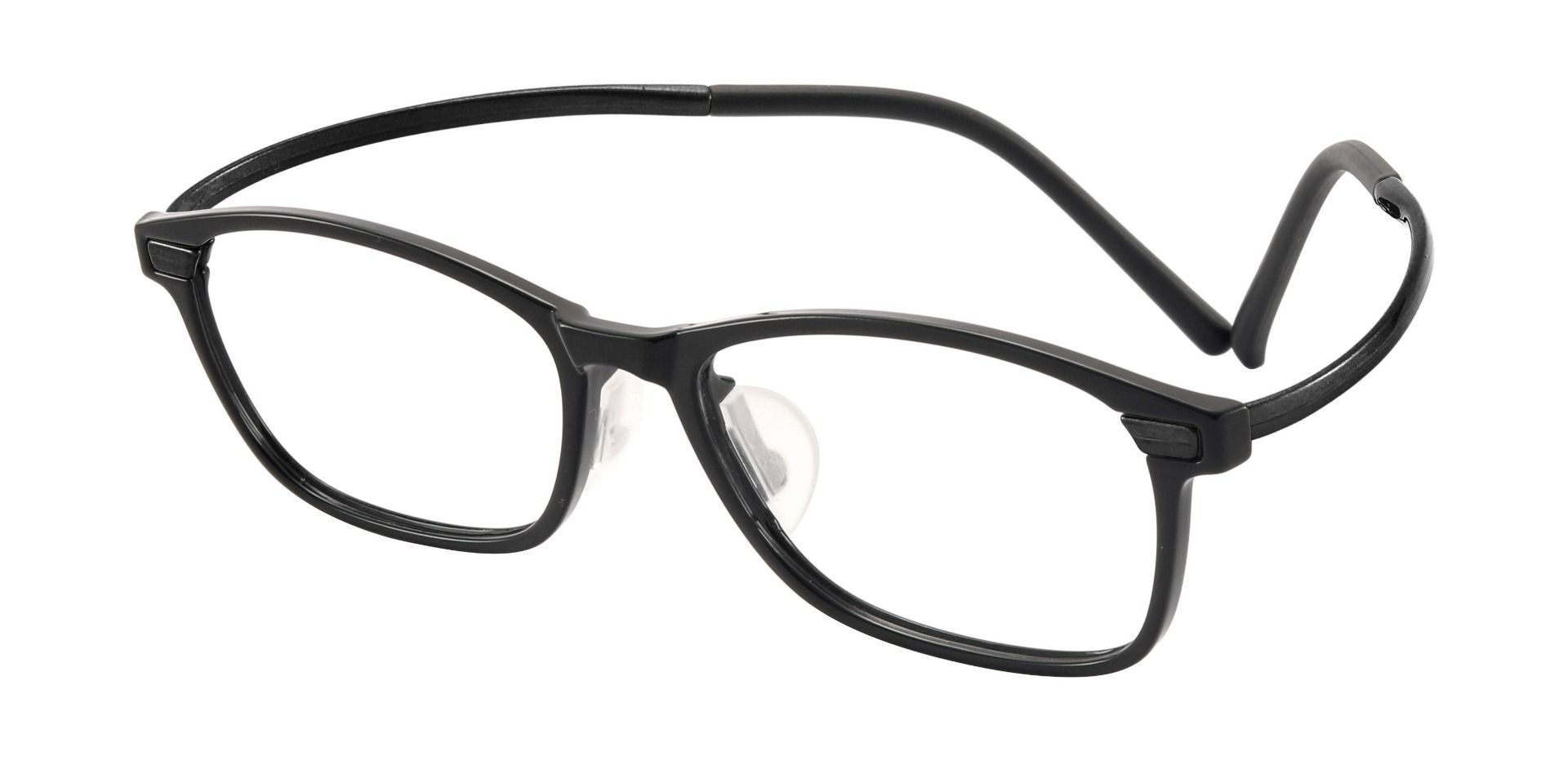 Burr Rectangle Prescription Glasses - Black