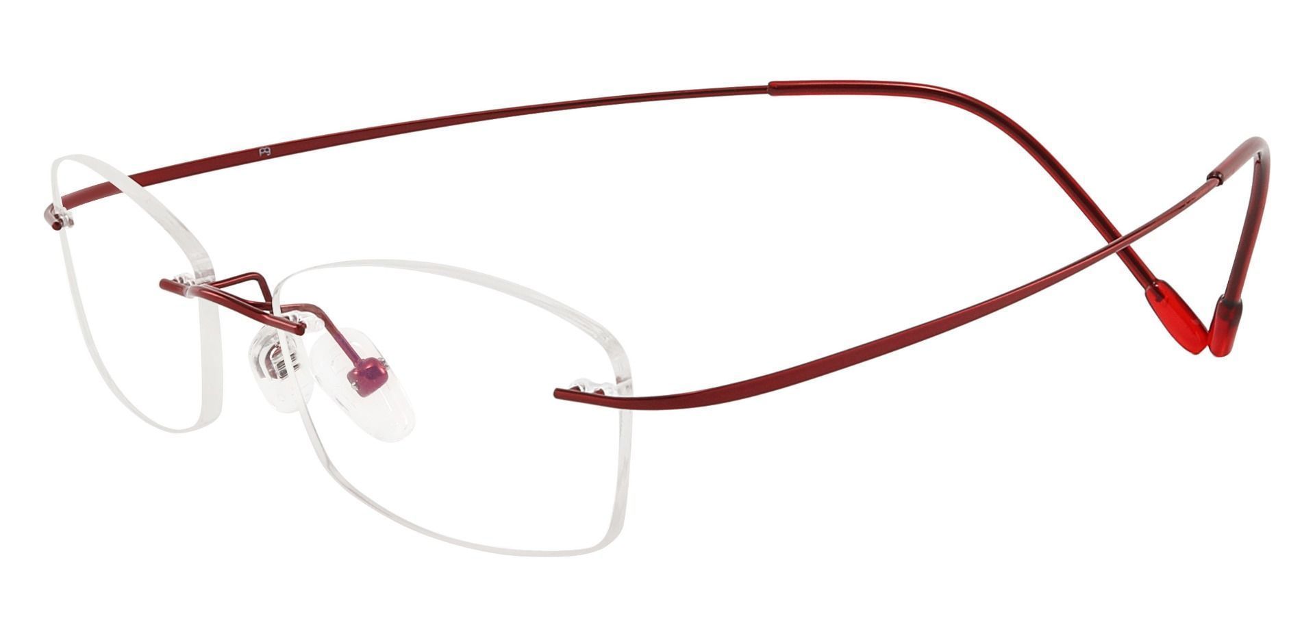Providence Rimless Single Vision Glasses - Red