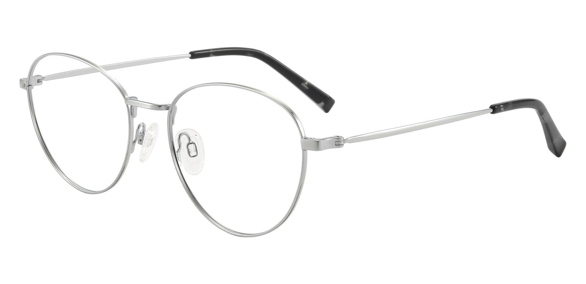 Elmira Oval Prescription Glasses - Silver
