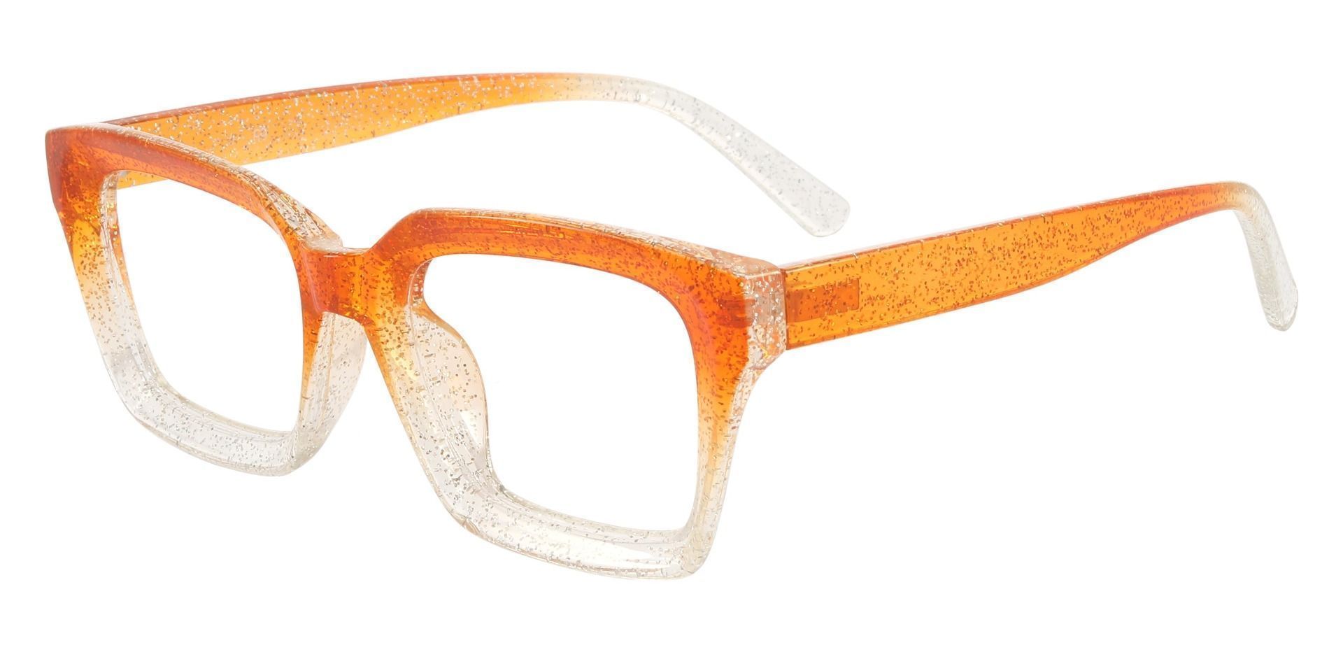 Lora Rectangle Prescription Glasses - Orange