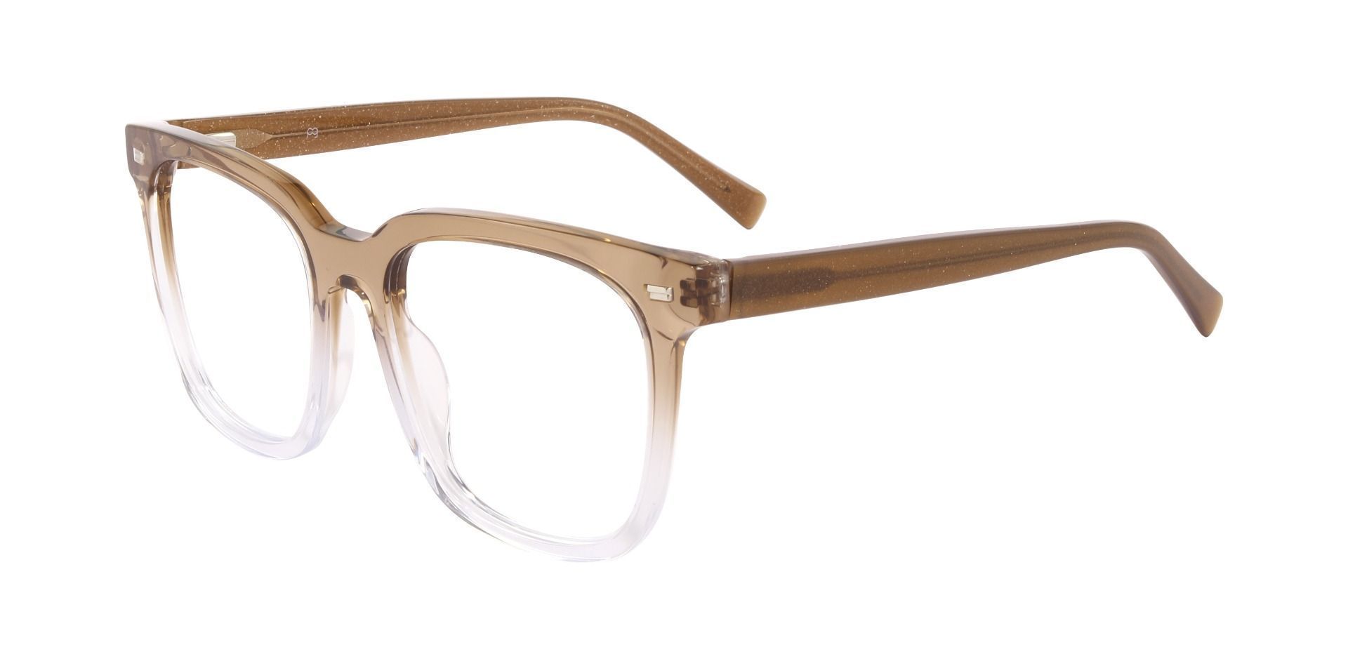 Horton Oversized Square Prescription Glasses - Brown