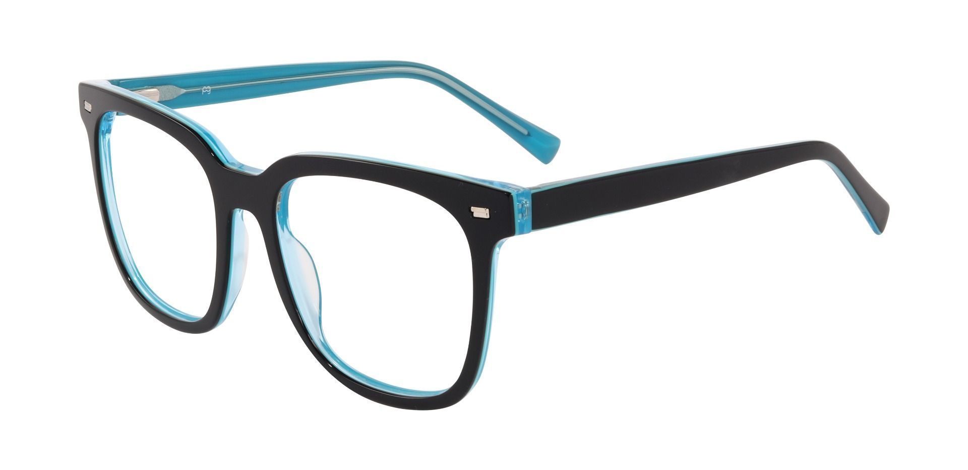 Horton Oversized Square Prescription Glasses - Black