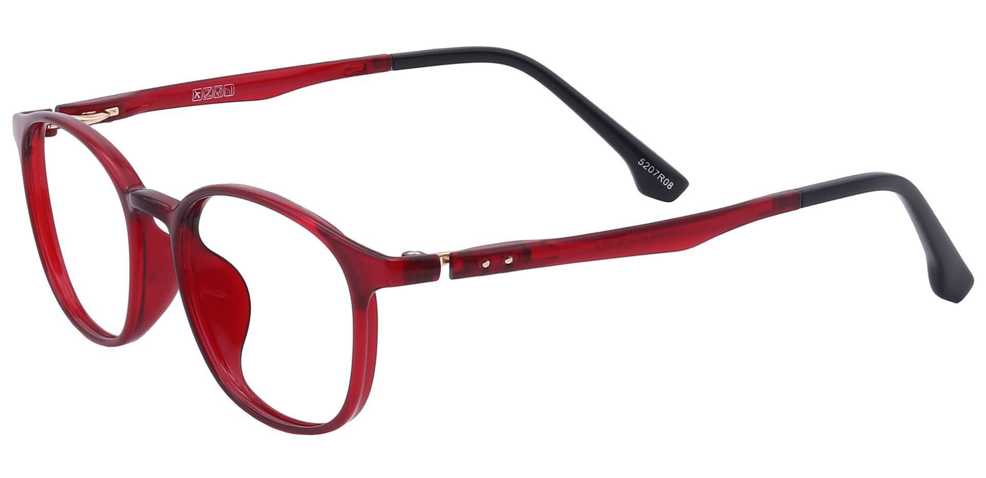 Shannon Oval Progressive Glasses - Red