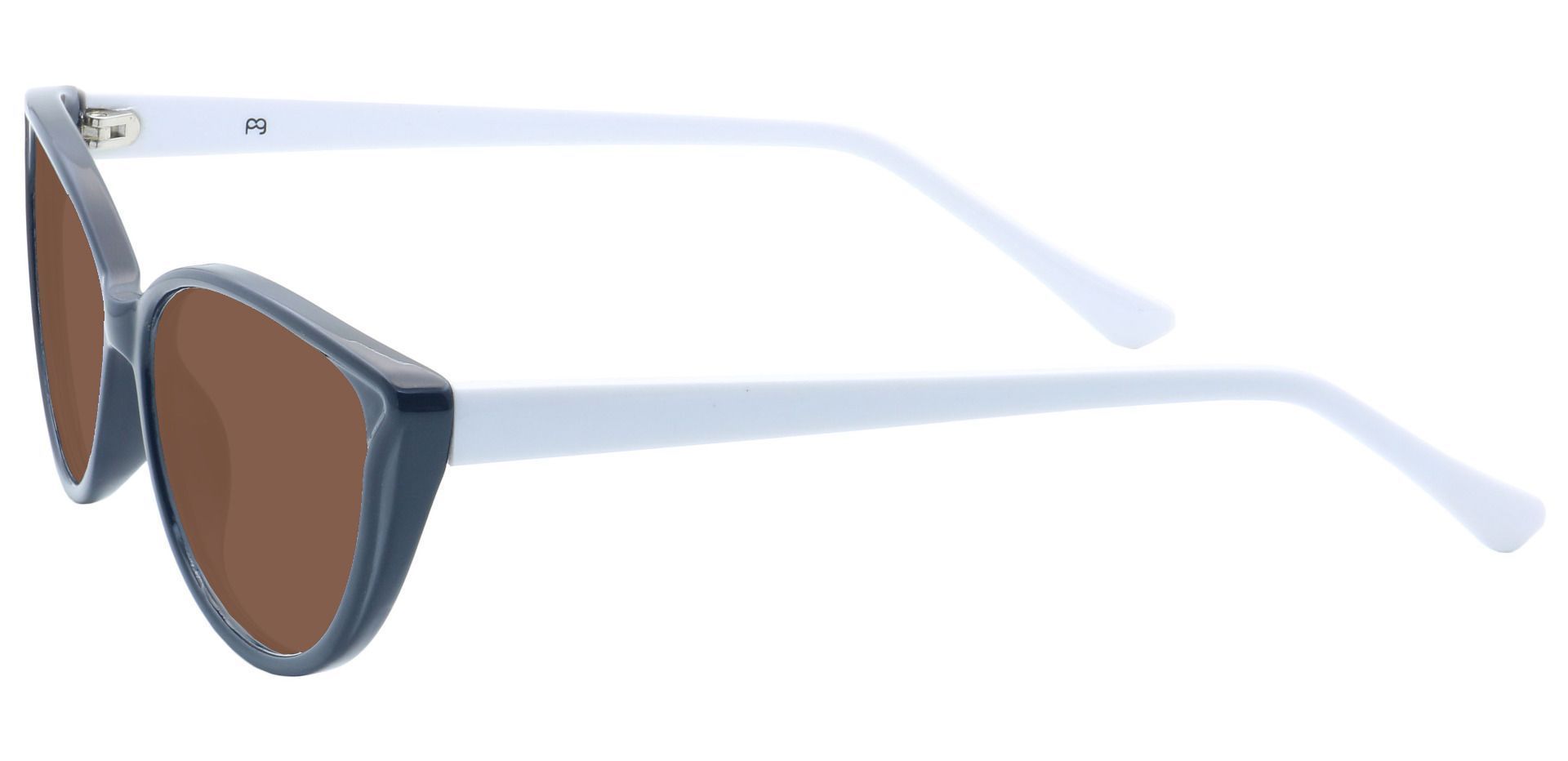 Amore Cat-Eye Prescription Sunglasses - Black Frame With Brown Lenses