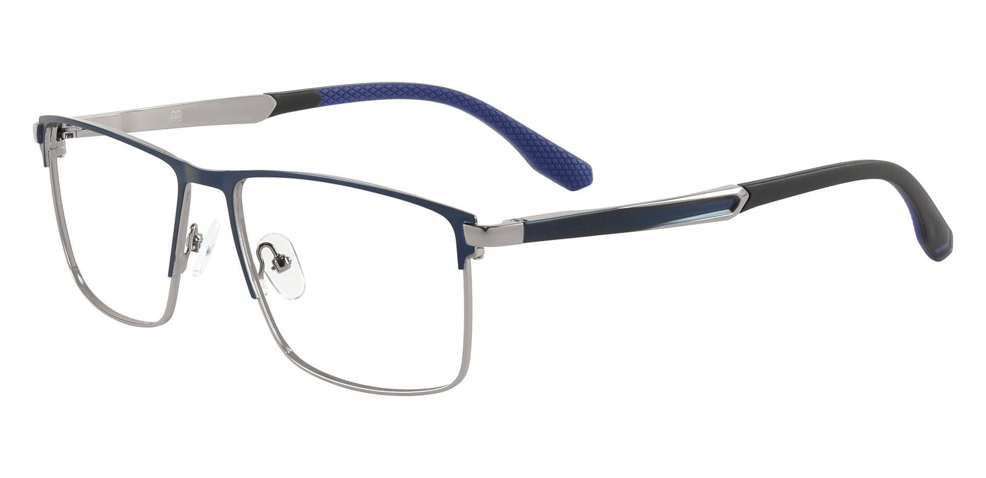 Kumar Rectangle Prescription Glasses - Blue
