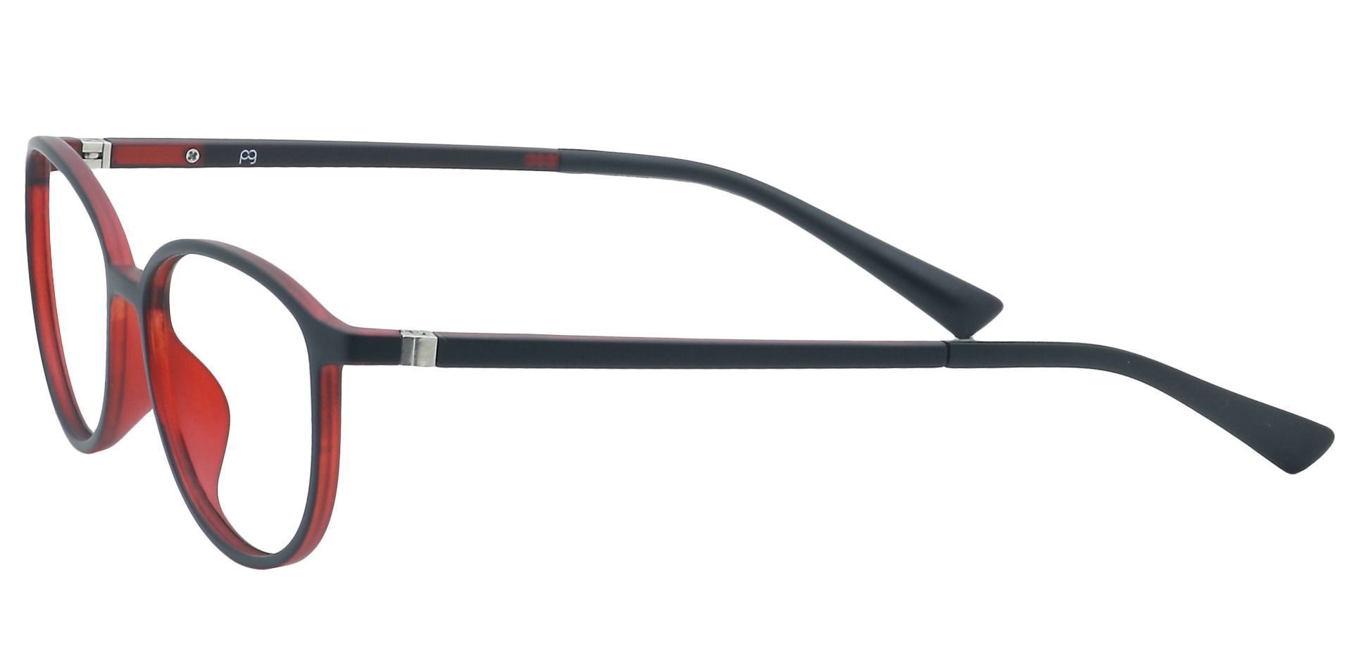 Melbourne Oval Lined Bifocal Glasses - Red