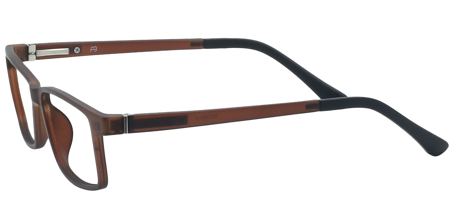Hanson Rectangle Eyeglasses Frame - Brown