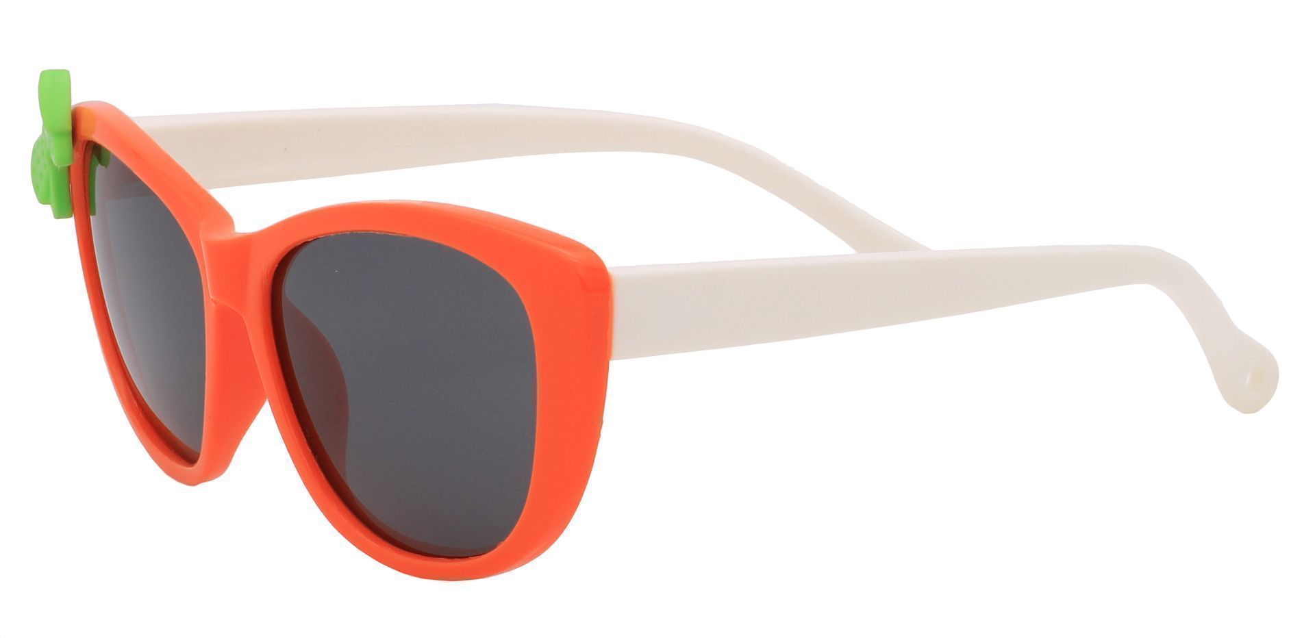 Mandarin Square Non-Rx Sunglasses - Orange Frame With Gray Lenses