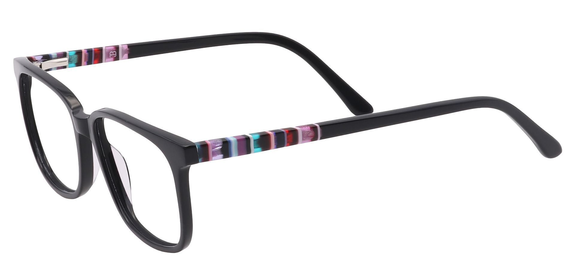 Fern Square Lined Bifocal Glasses - Black