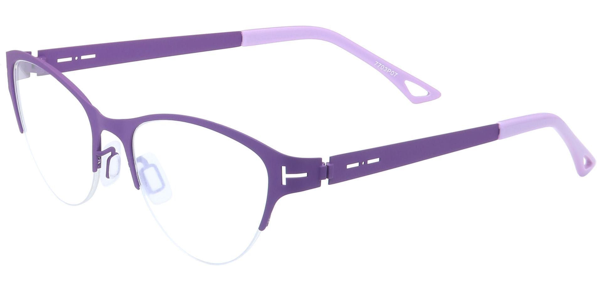 Ain Cat-Eye Lined Bifocal Glasses - Purple