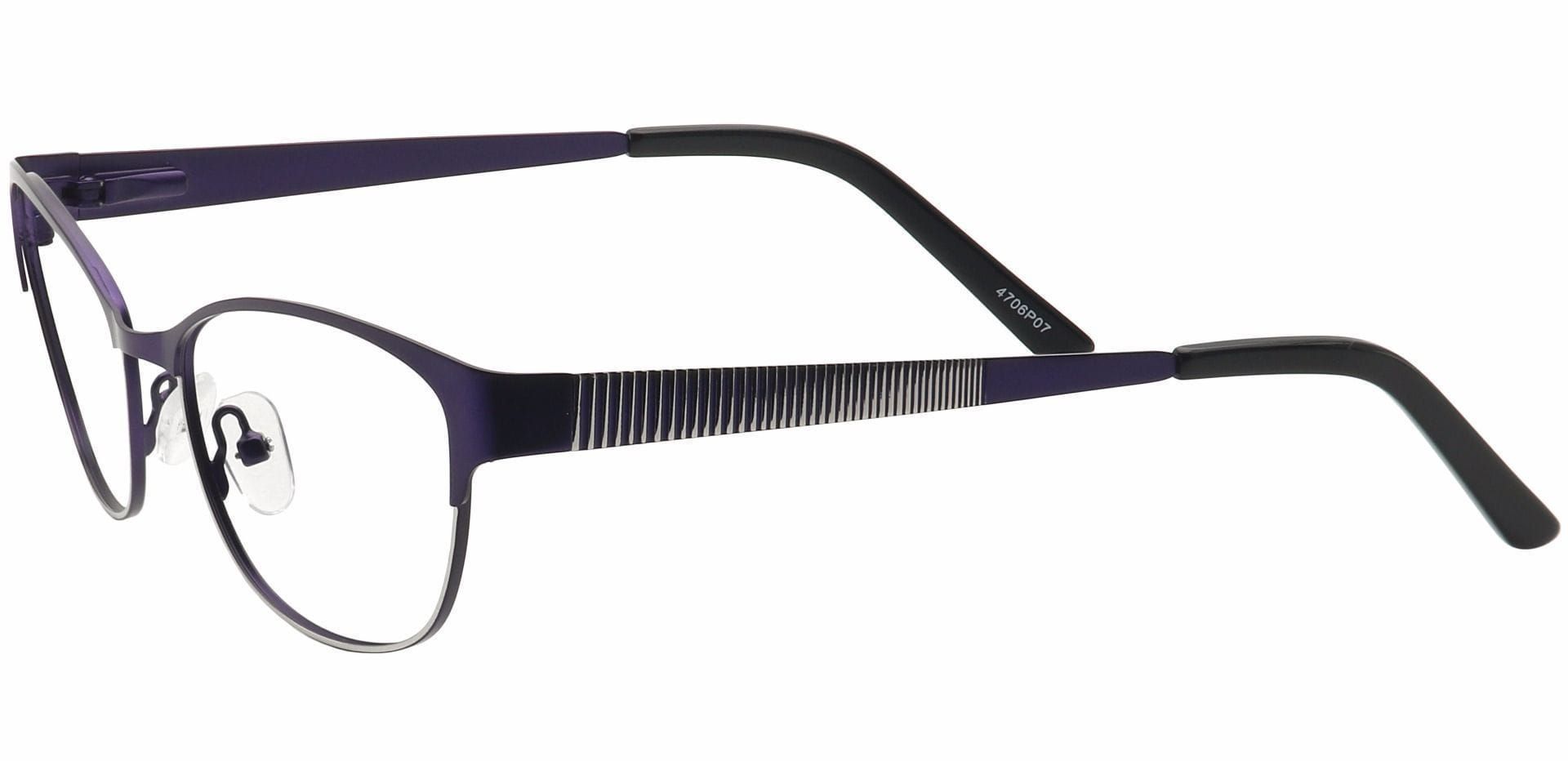 Verena Oval Blue Light Blocking Glasses - Purple
