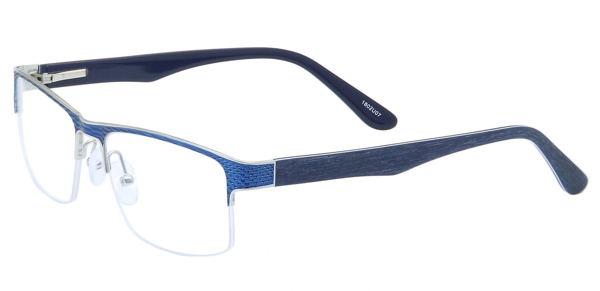 Rochelle Square Lined Bifocal Glasses - Blue