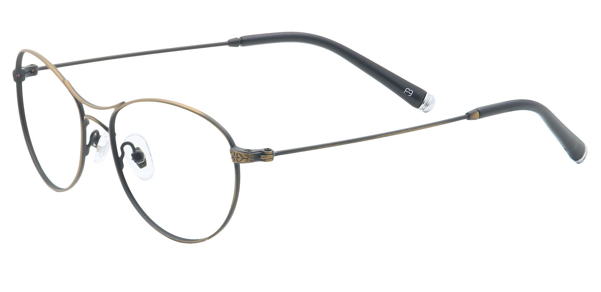 Zadie Aviator Eyeglasses Frame - Antique Gold     